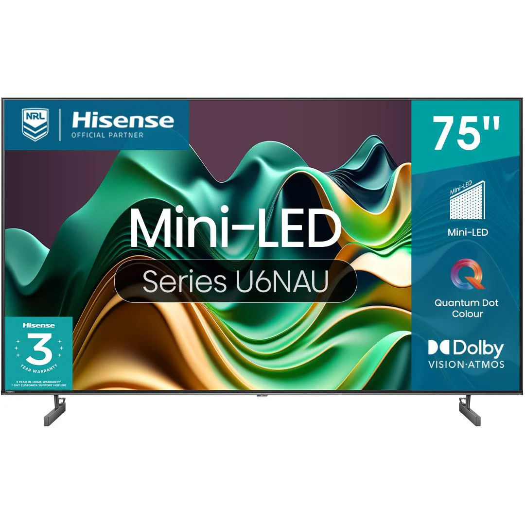 Hisense 75" U6NAU Mini-LED 4K QLED Smart TV